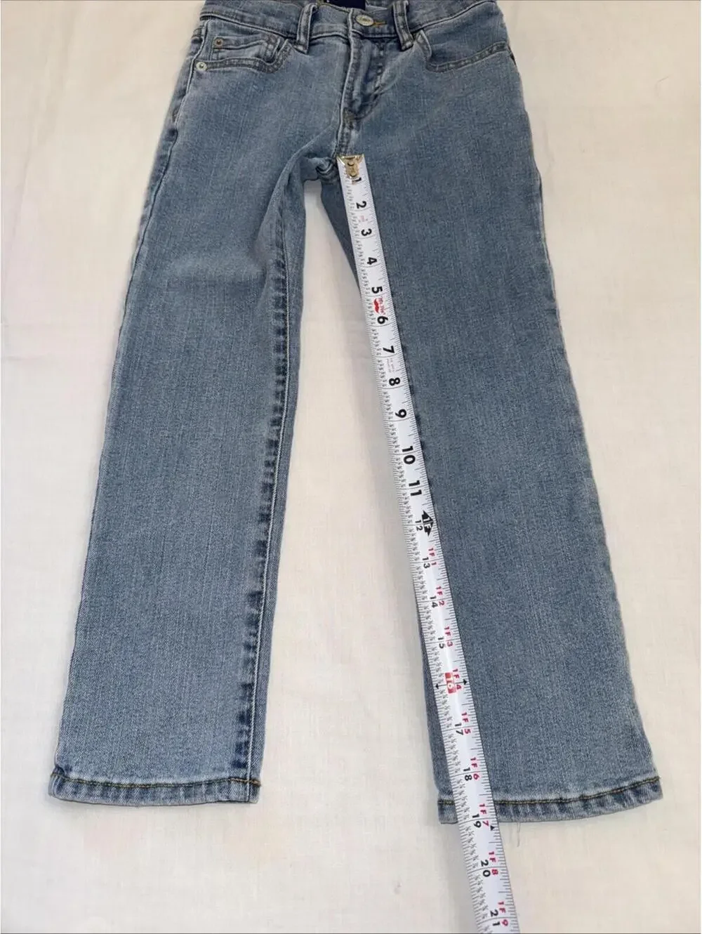GAP Kids Girls Jeans Size 6 Stretch Straight Light Wash Adjustable Waist Denim